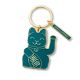 Lucky Cat Key Ring - Green