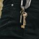 Iron & Glory Survival Whistle Keychain - Black