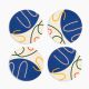Bamboo Coasters (Set of 4) - Abstract Blue
