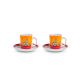 Σετ Φλυτζάνια Espresso “Le Casette” 100ml - Κόκκινο