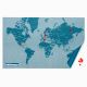 PinWorld Map by Cities Mini - Light Blue