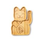 Bamboo Plate 22 x 16 x 1,5 cm - Lucky Cat Maneki Neko