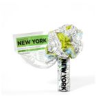 Crumpled City Map New York