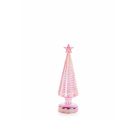 Χριστουγεννιάτικο Δέντρο από Γυαλί με LED Φως ΜοΜΑ 23x7.6x7.6 cm - Pink Star