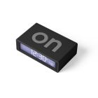 FLIP + Radio-controlled reversible LCD alarm clock - Black