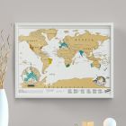 Scratch Map® Original with White Frame 86 x 62.5 x 3.5 cm