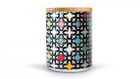 Porcelain Canister With Wooden Lid Holy