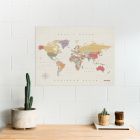 Παγκόσμιος Χάρτης Woody από Φελλό 90 x 60 cm - Tropical
