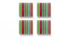 Glass Coaster Set - Stripes