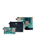 LOQI Set Zip Pockets Recycled | JEAN MICHEL BASQUIAT - Skull, Crown, Warhol