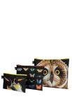 LOQI Set Zip Pockets | National Geographic Photo Ark - Owl, Butterflies, Penguins