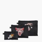 LOQI Σετ Τσαντάκια Recycled | SNASK Tiger Snake Beer Black