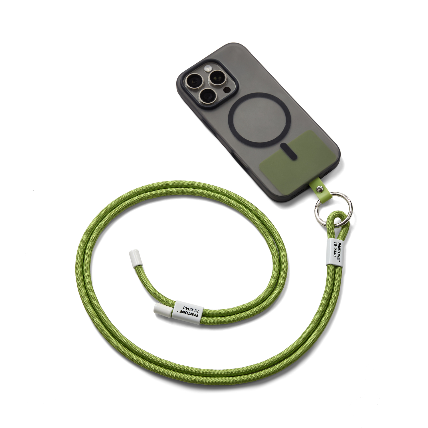 Adjustable phone strap – Greenery 15-0343