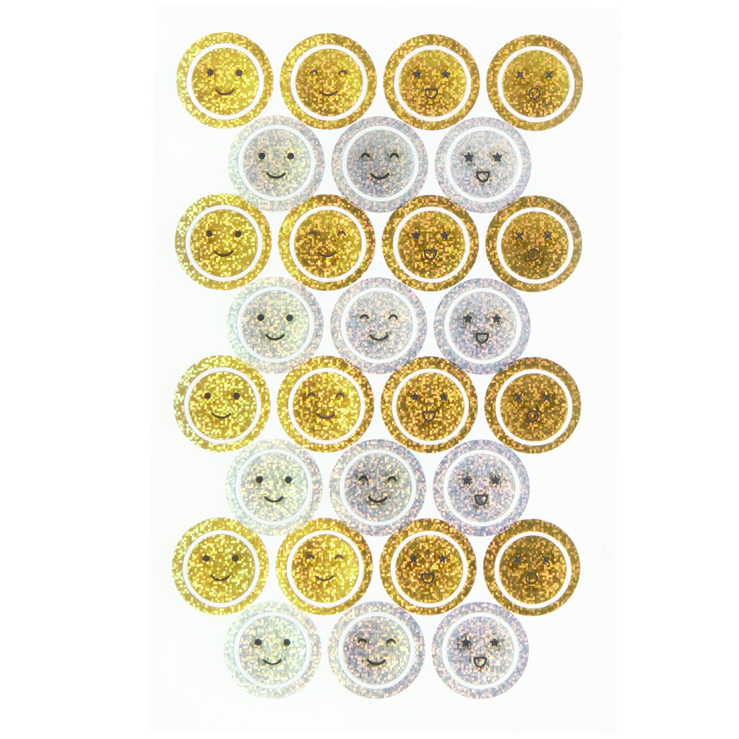 Mini Foil Αυτοκόλλητα Emojis, 3 φύλλα