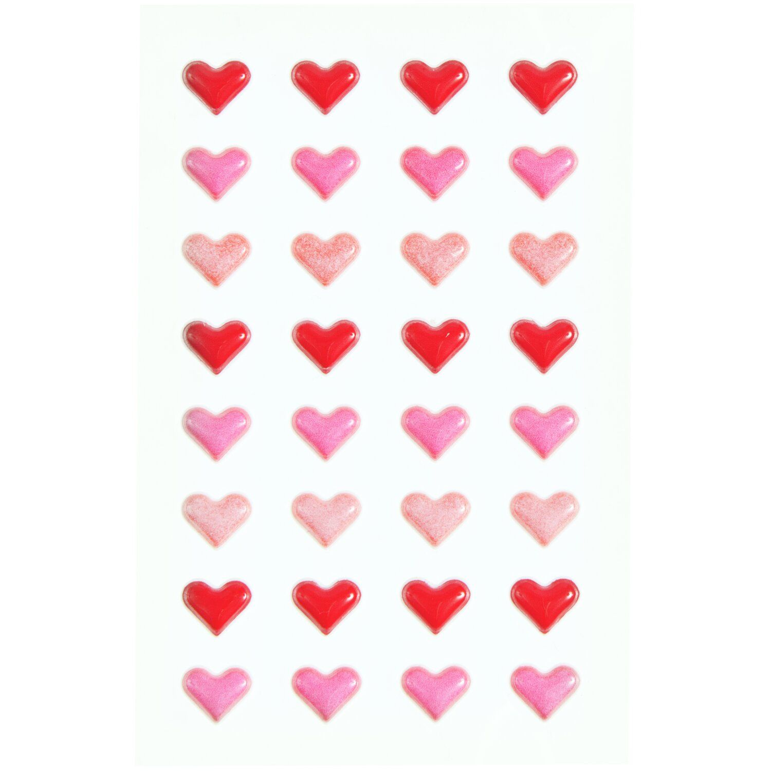 Mini Puffy Αυτοκόλλητο, Hearts