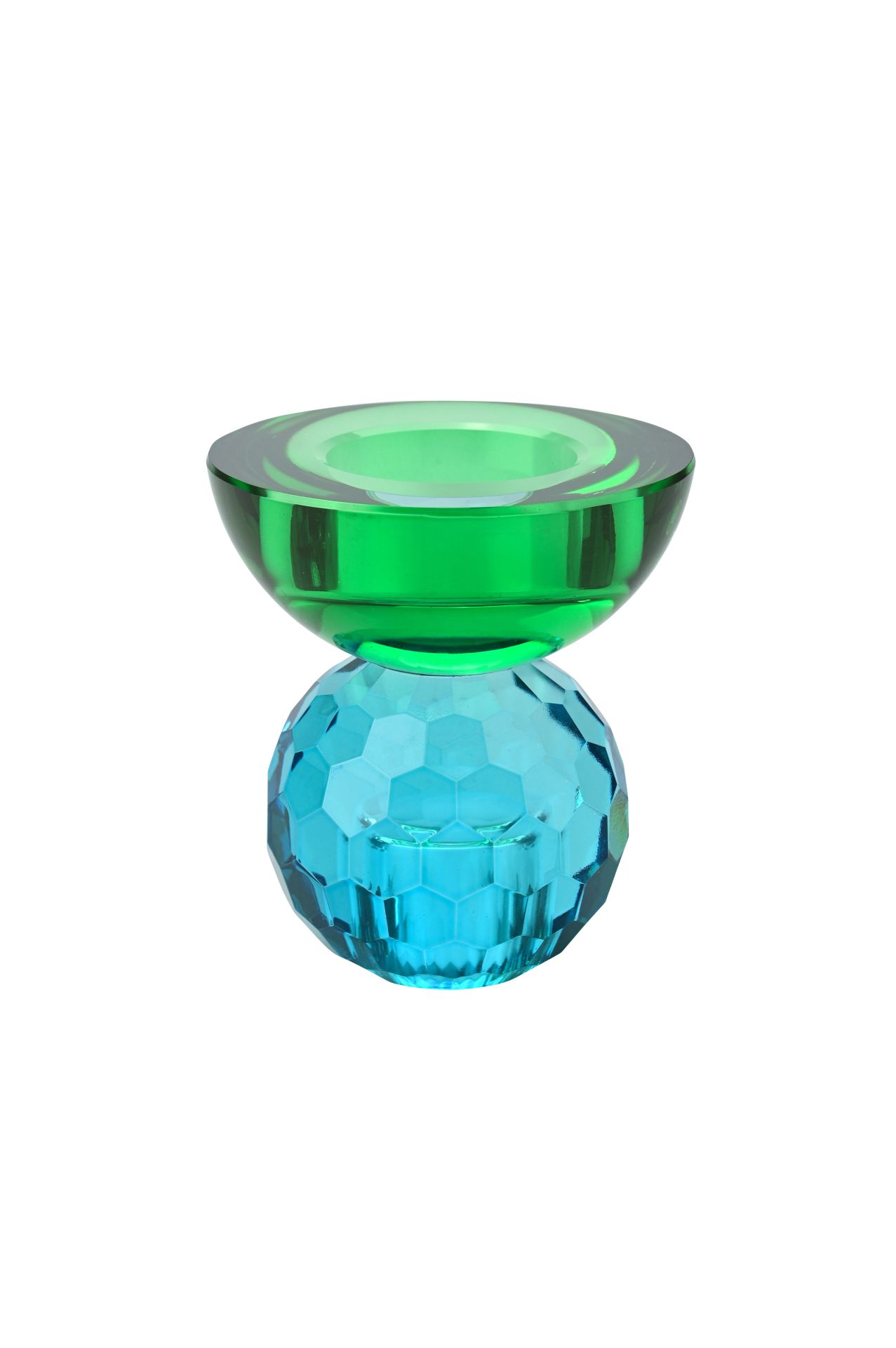 Sari Κρυστάλλινο Κηροπήγιο blue/green, sprayed