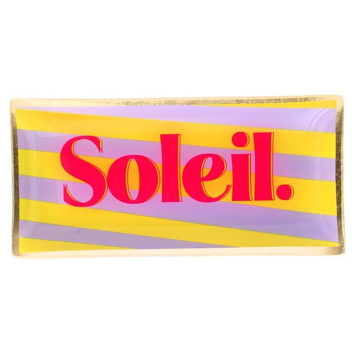 Love Plates, glass plate L, motive: Soleil, multicolor