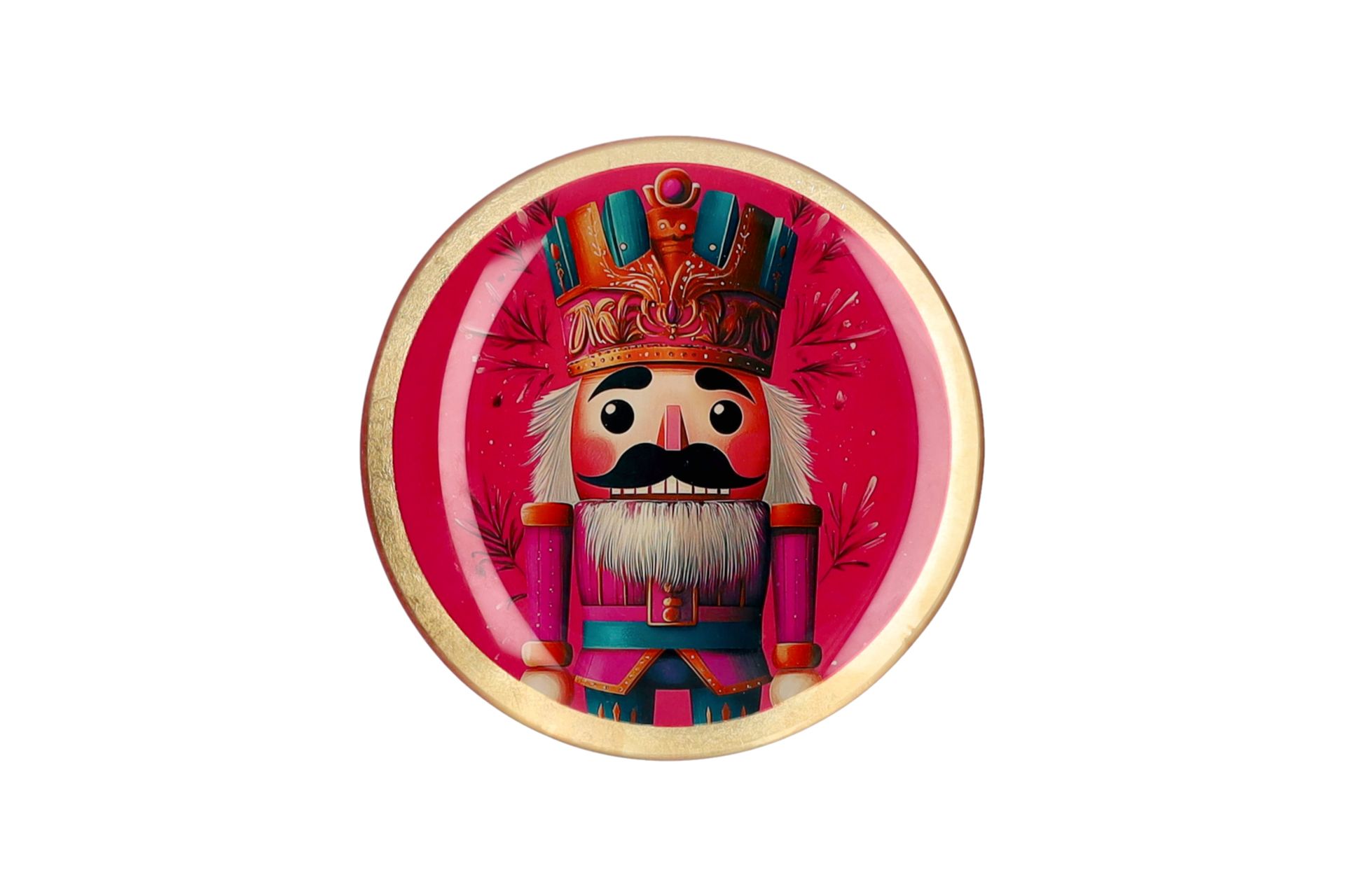 Love Plates Γυάλινο Πιάτο M “Nutcracker” - Ροζ