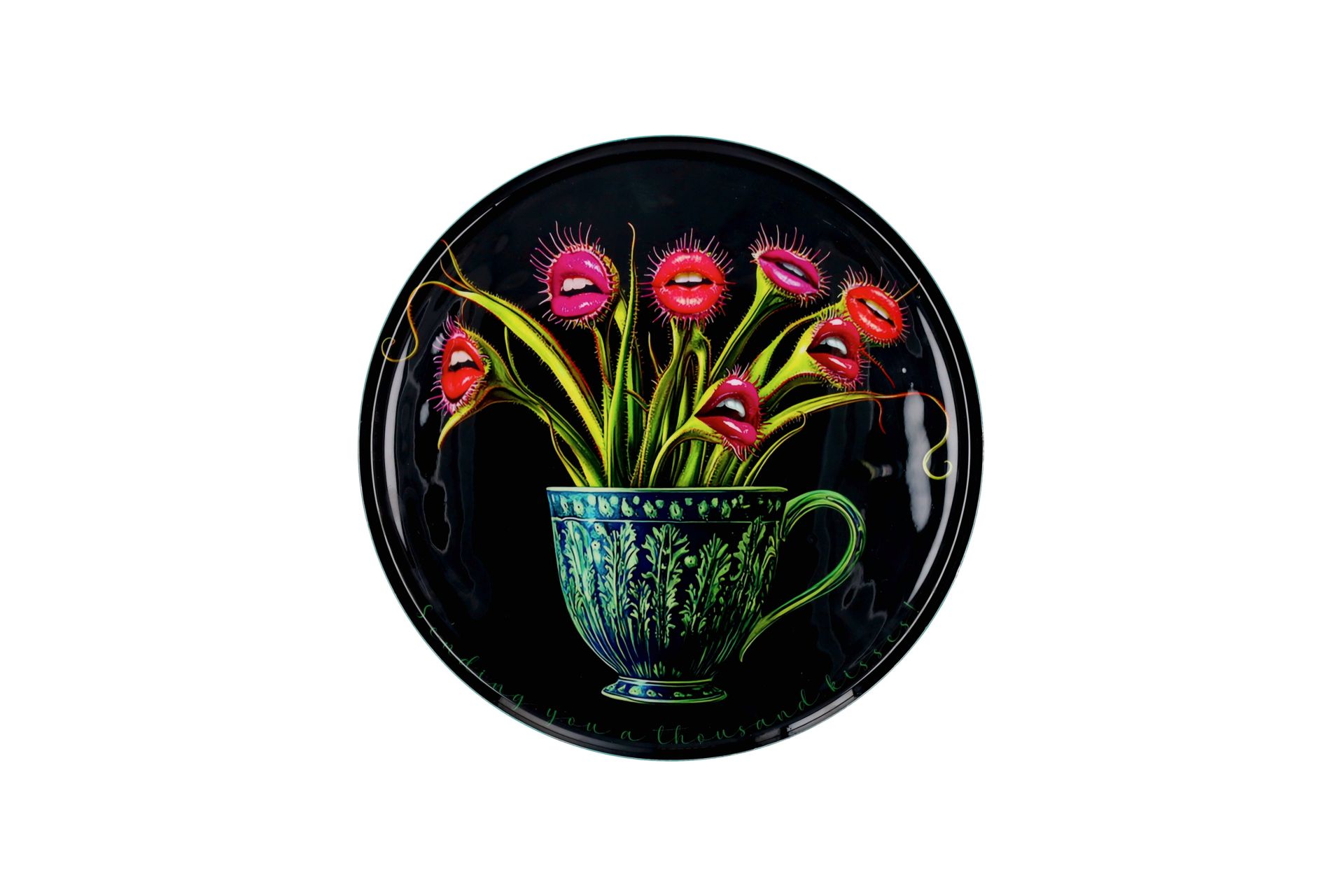 Love Trays L Διακοσμητικός δίσκο“Carnivorous Plant” - Πολύχρωμο