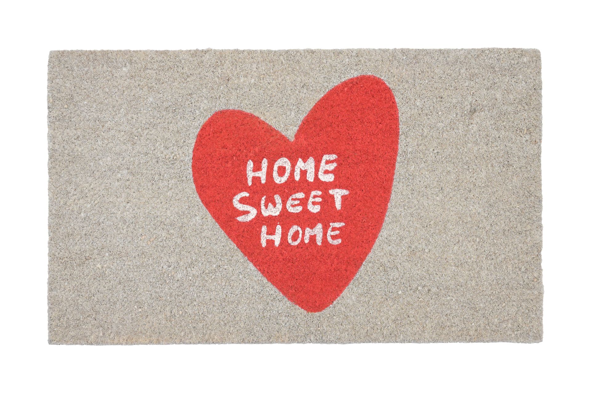 Πατάκι Εισόδου "Home Sweet Home" - Γκρι / Κόκκινο