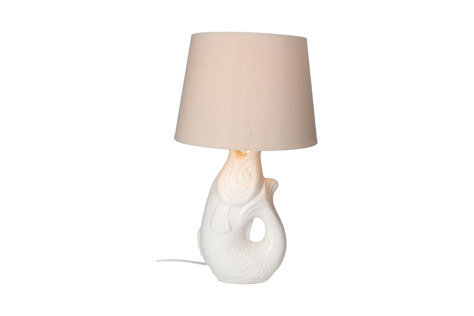 Monsieur Carafon 25,5x44x25,5 Λάμπα Ψάρι Λευκό