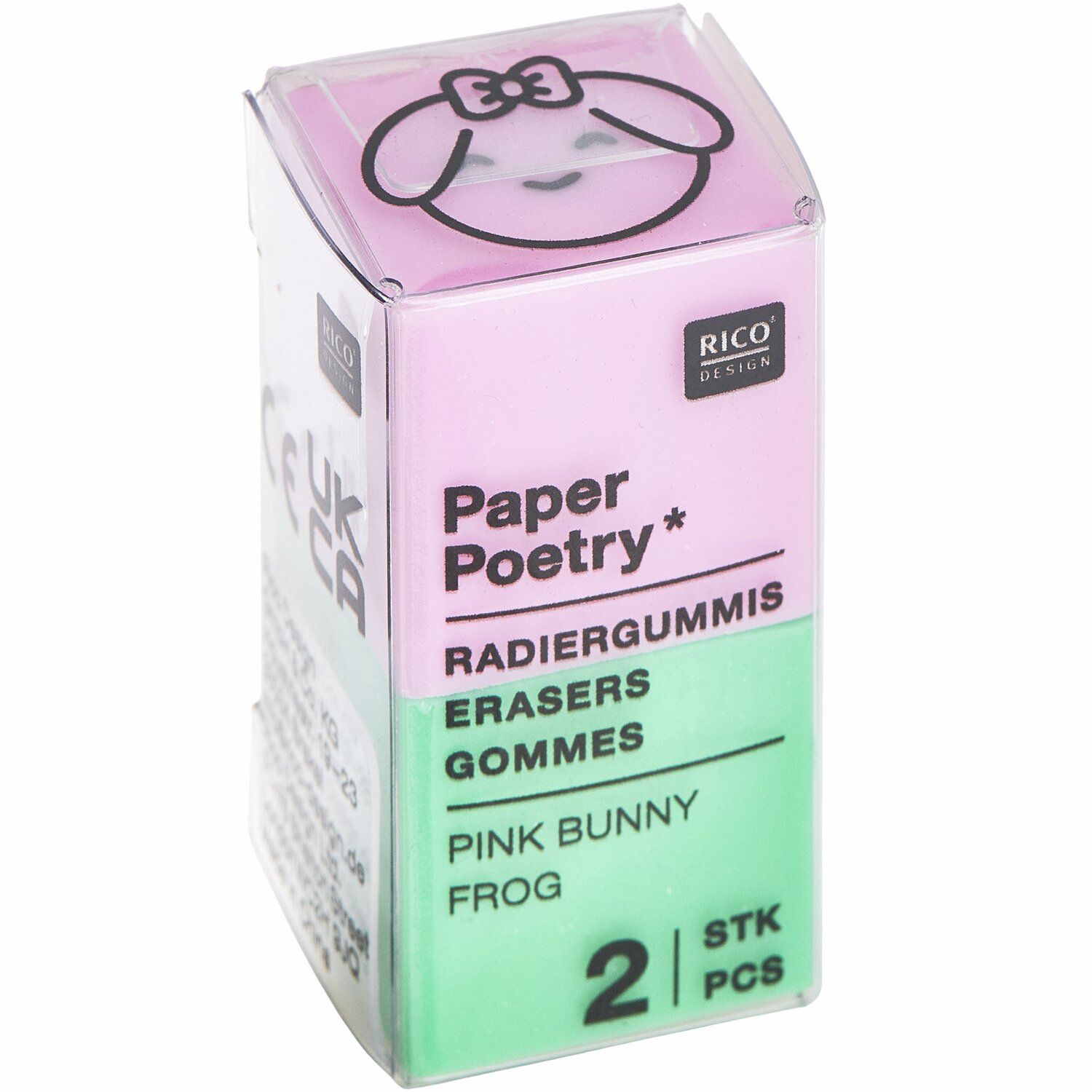 Σετ Γόμες 2τμχ Bunny/Frog
