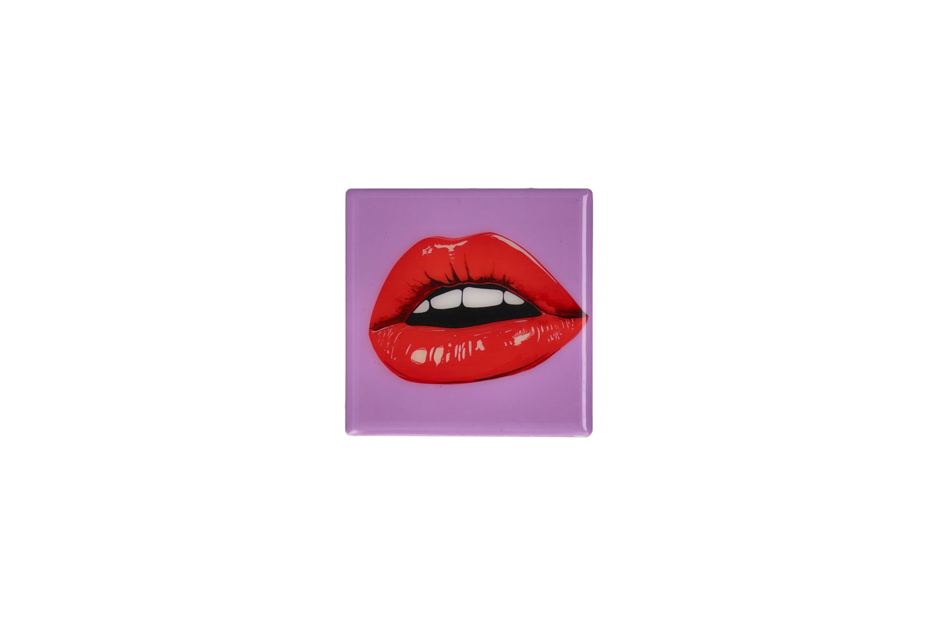 Love Tiles, coaster, Motive: lips, purple