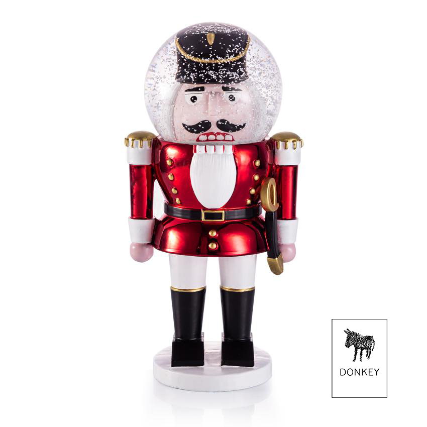 Snowglobe Καρυοθραύστης DONKEY, 25 cm - Κόκκινο