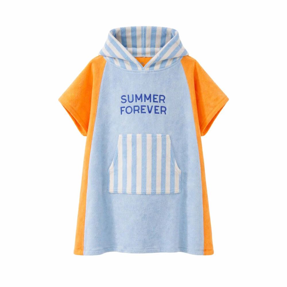 Bathing Poncho - Summer Forever - Blue and Orange - 4-6 y