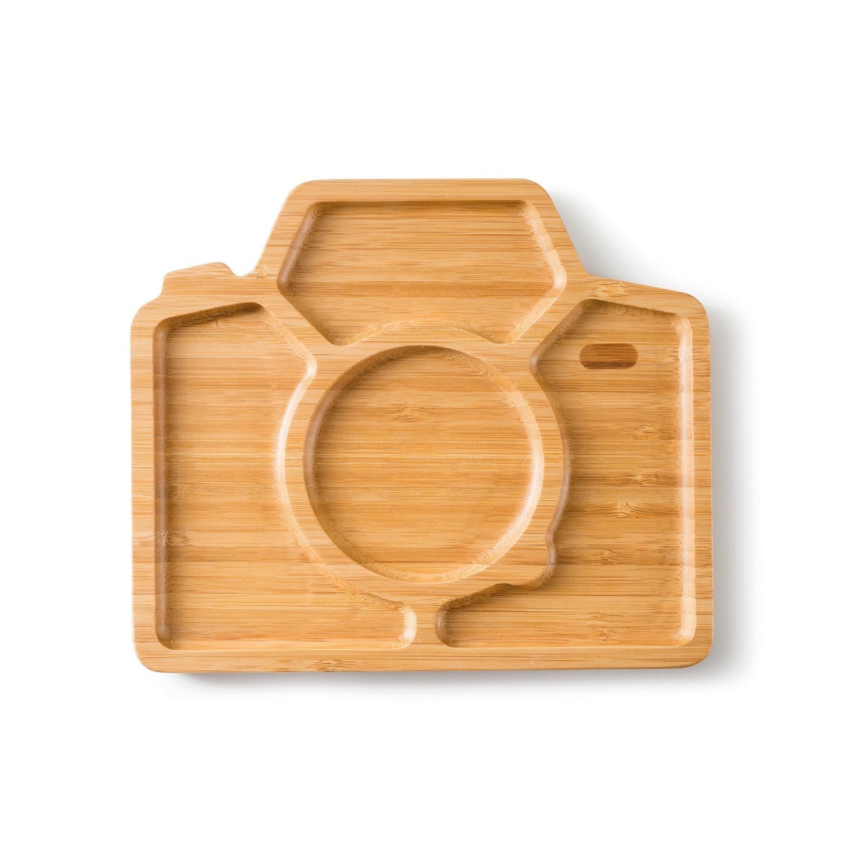 DONKEY 200490 Bamboo Plate Snap & Smile/ board / camera approx. 22 x 18,7 x 1,5 cm/bamboo