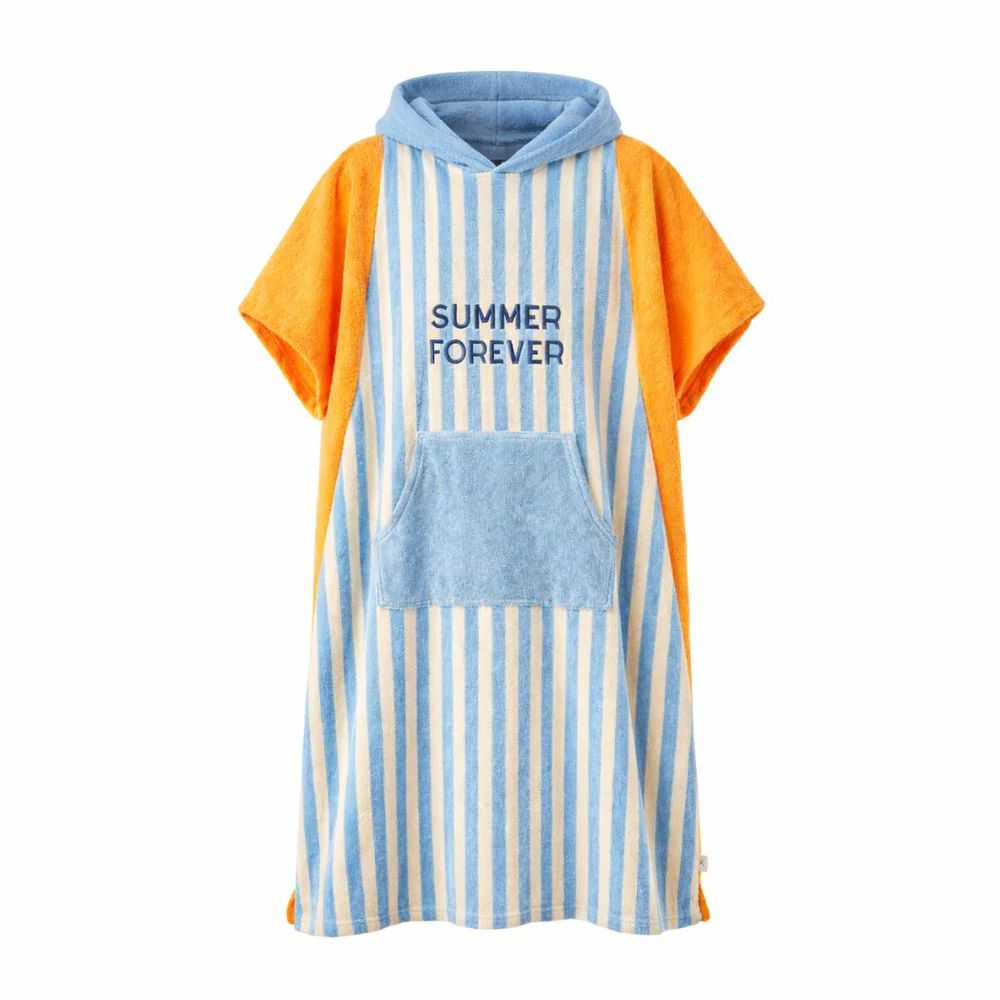 Bathing Poncho - Summer Forever - Blue and Πορτοκαλί - Adult