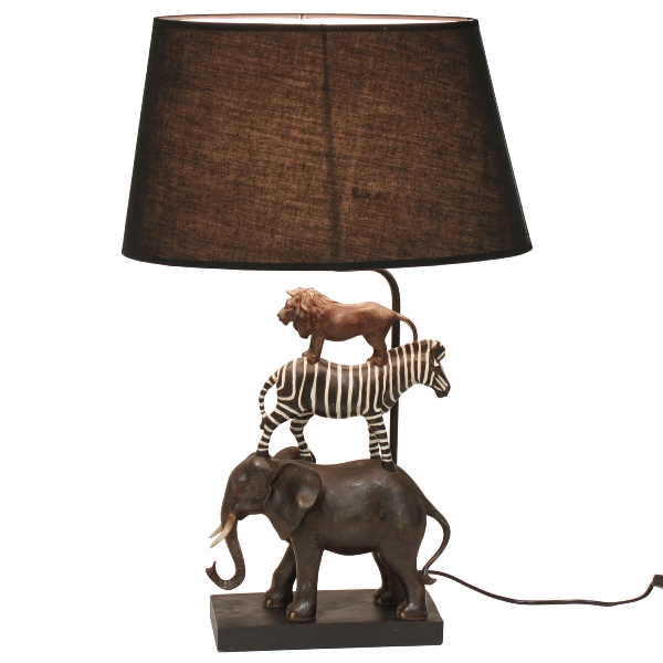 Επιτραπέζιο Φωτιστικό Safari Black Shade 70cm