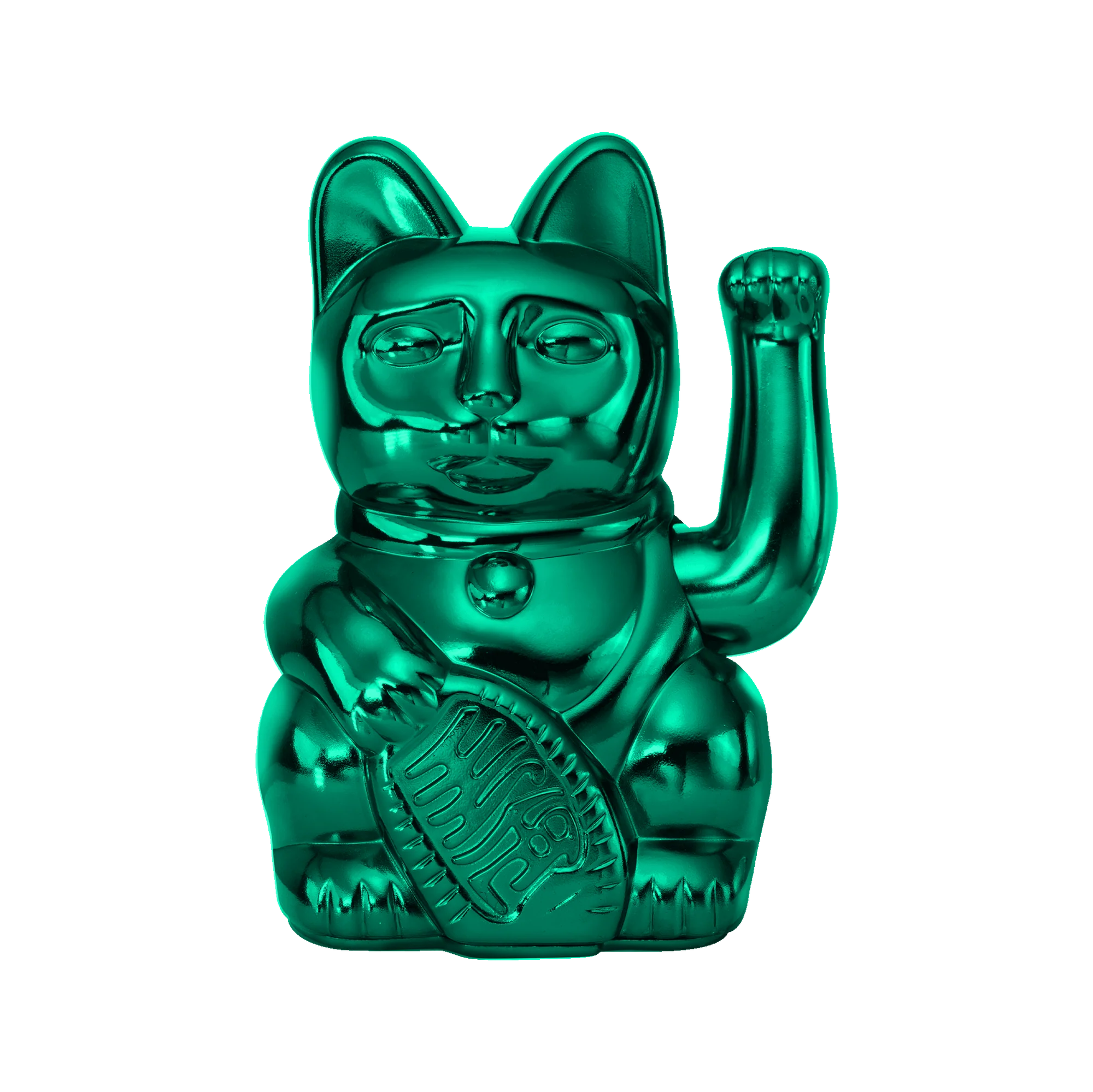 Τυχερή Γάτα Maneki Neko - Cosmic Edition Shiny Teal 15cm