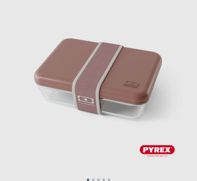 Monbento x PYREX® Pure Pink Moka Γυάλινο Lunch Box 600ml – Αεροστεγές, Made in France