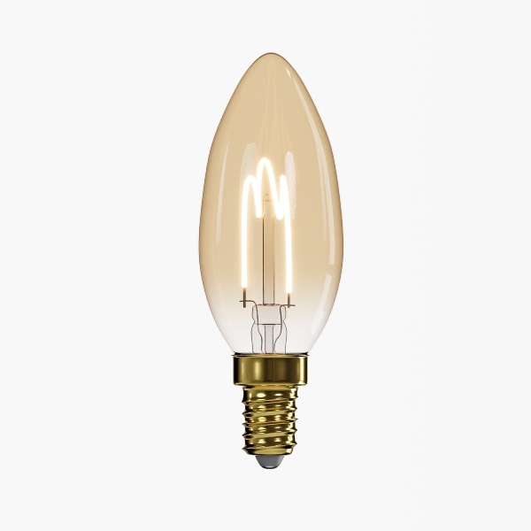 LED Light Bulb E14 Loop Filament, candle shape, vintage look