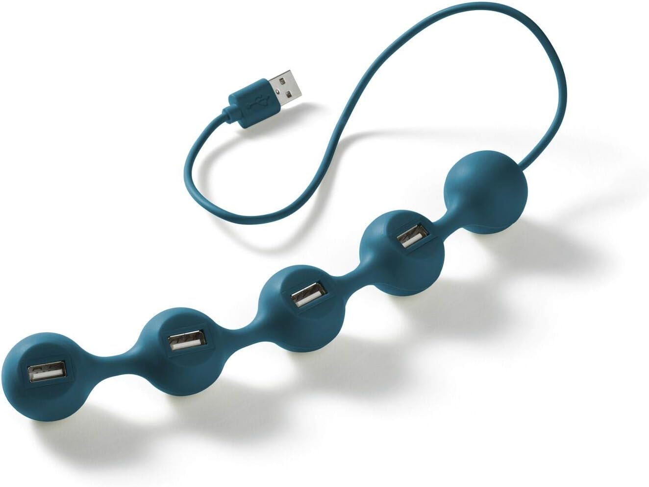 USB Hub LEXON με 4 θύρες USB- Peas Μπλε Σκούρο