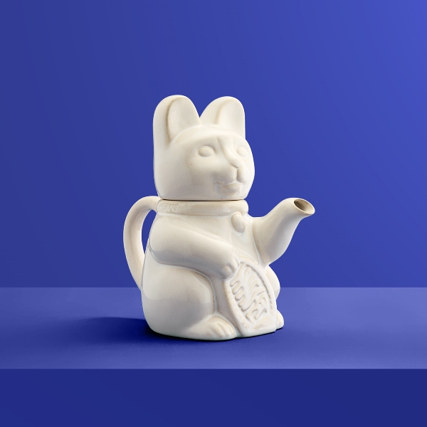 Tea pot Miyu, white stoneware