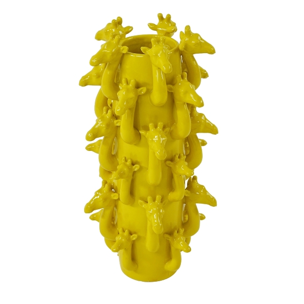Vase Lucy, yellow stoneware