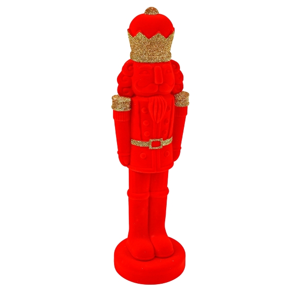 Nutcracker, red flocked