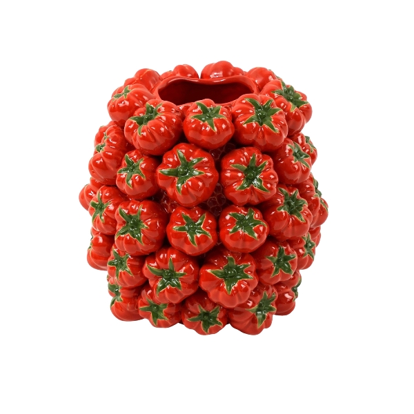 Vase Tomato red, stoneware