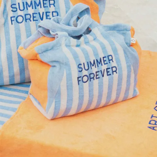 Terry Tote bag Small - Summer Forever - Blue and Orange - One Size