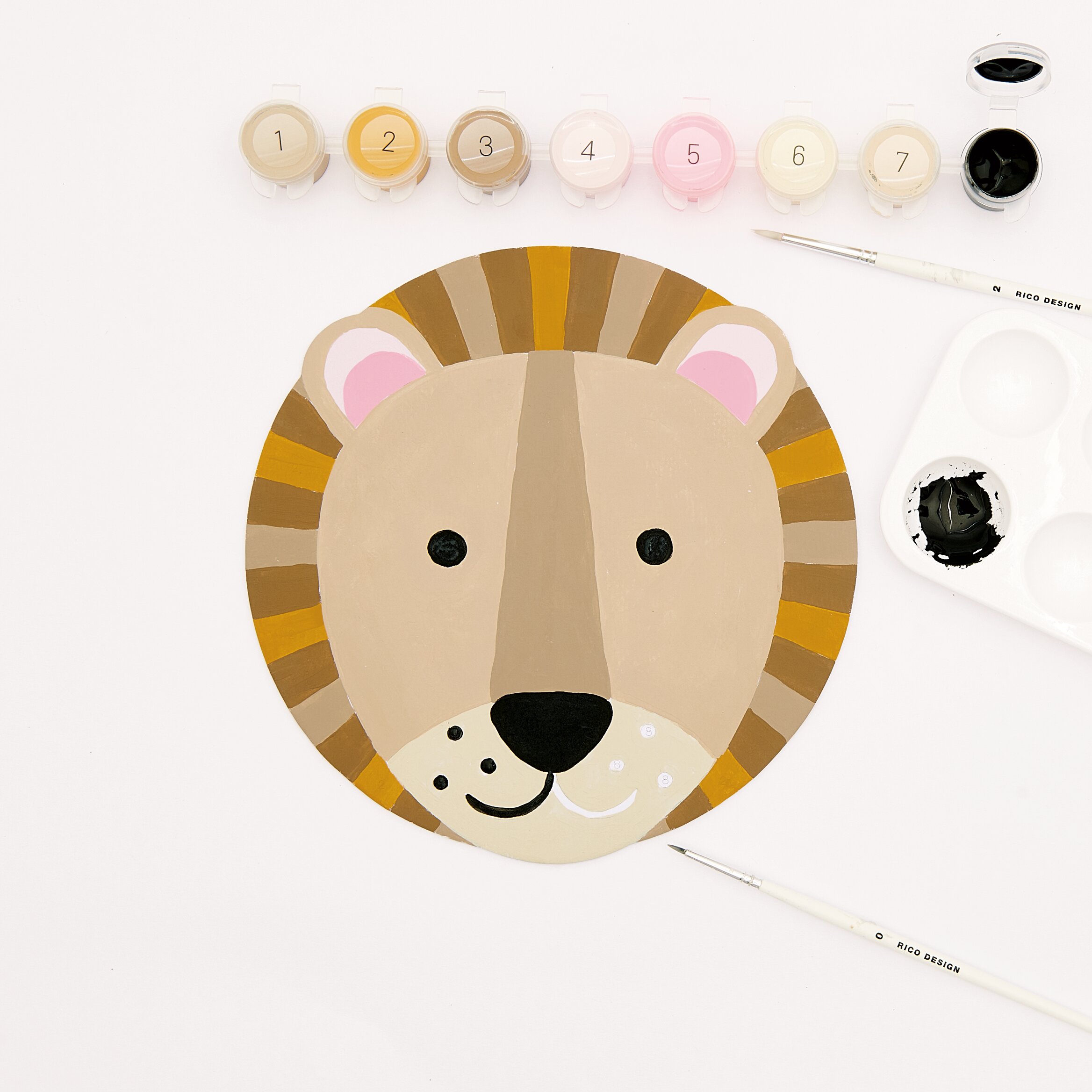 Rico Design Paint by numbers set, lion, FSC 100%