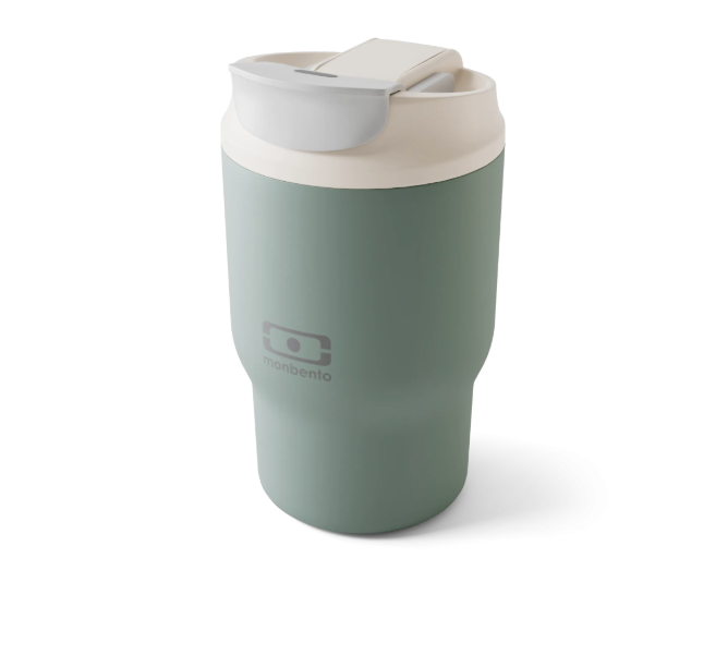 Monbento Travel Mug S Green Infinity Θερμός Ταξιδίου με Καλαμάκι 360ml