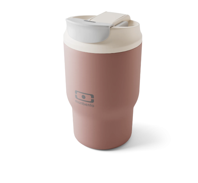 Monbento Travel Mug S Rose Moka Θερμός Ταξιδίου με Καλαμάκι 360ml