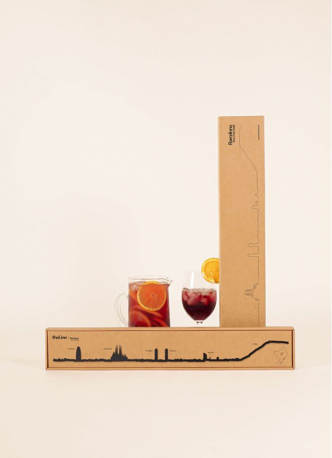 Μεταλλικό Διακοσμητικό Τοίχου The Line Barcelona - Μαύρο - 4,6 x 50 cm