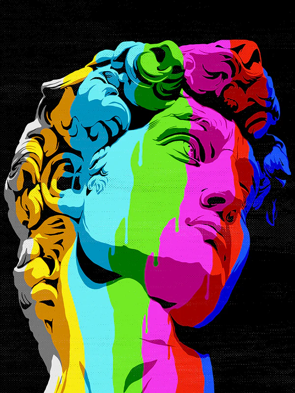 Fine Art Print Αφίσα The CRT Rainbow David by Butcher Billy 30x40cm