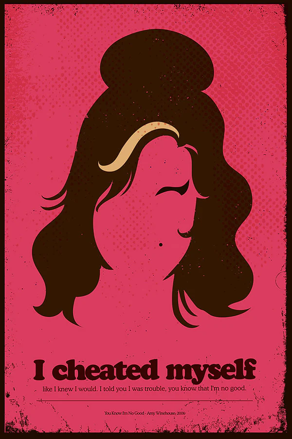 Fine Art Print Αφίσα Amy Winehouse – I Cheated Myself 30x40cm