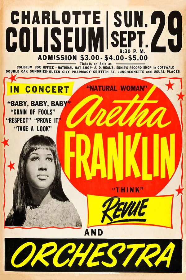 Fine Art Print Αφίσα Aretha Franklin – Natural Woman 30x40cm