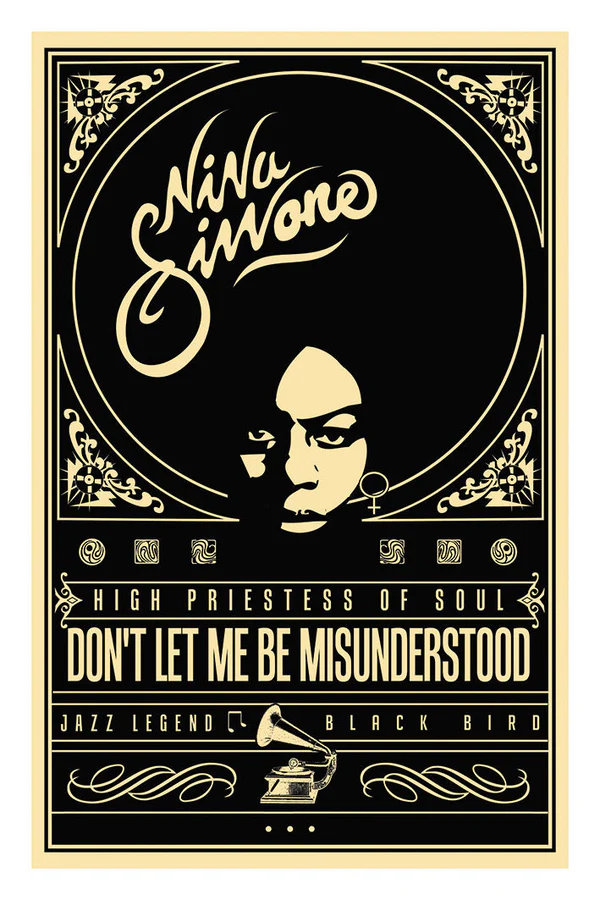 Fine Art Print Αφίσα Nina Simone – Misunderstood Black 30x40cm