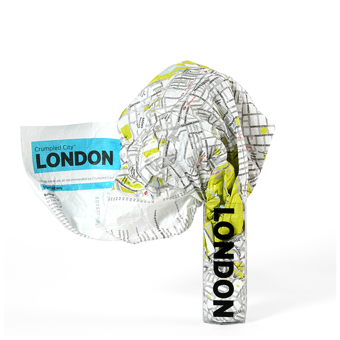 Χάρτης Crumpled City Map - Λονδίνο